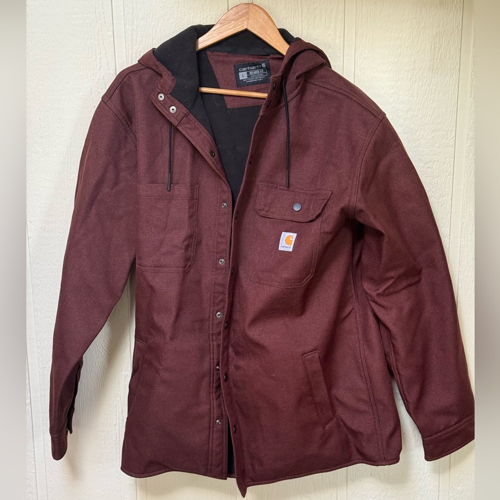 Carhartt Men's Burgundy Hooded Jacket